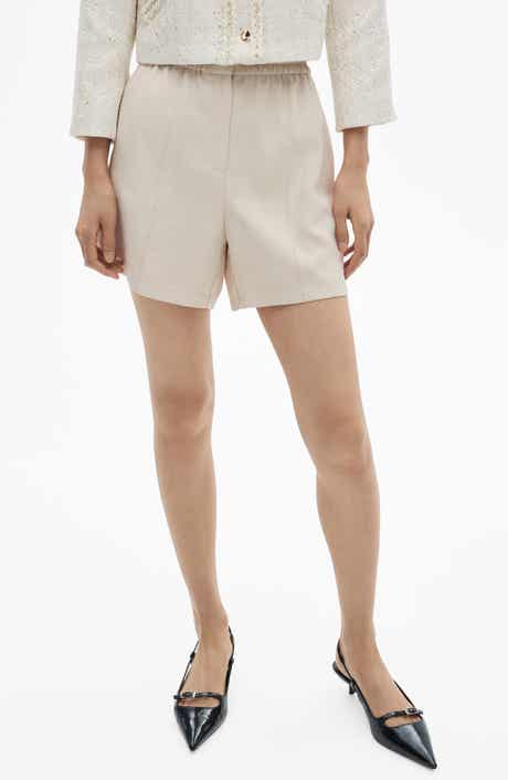 MANGO Elastic Waist Shorts