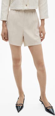 MANGO Elastic Waist Shorts