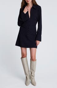 Kenneth Cole Shirred Long Sleeve Dress