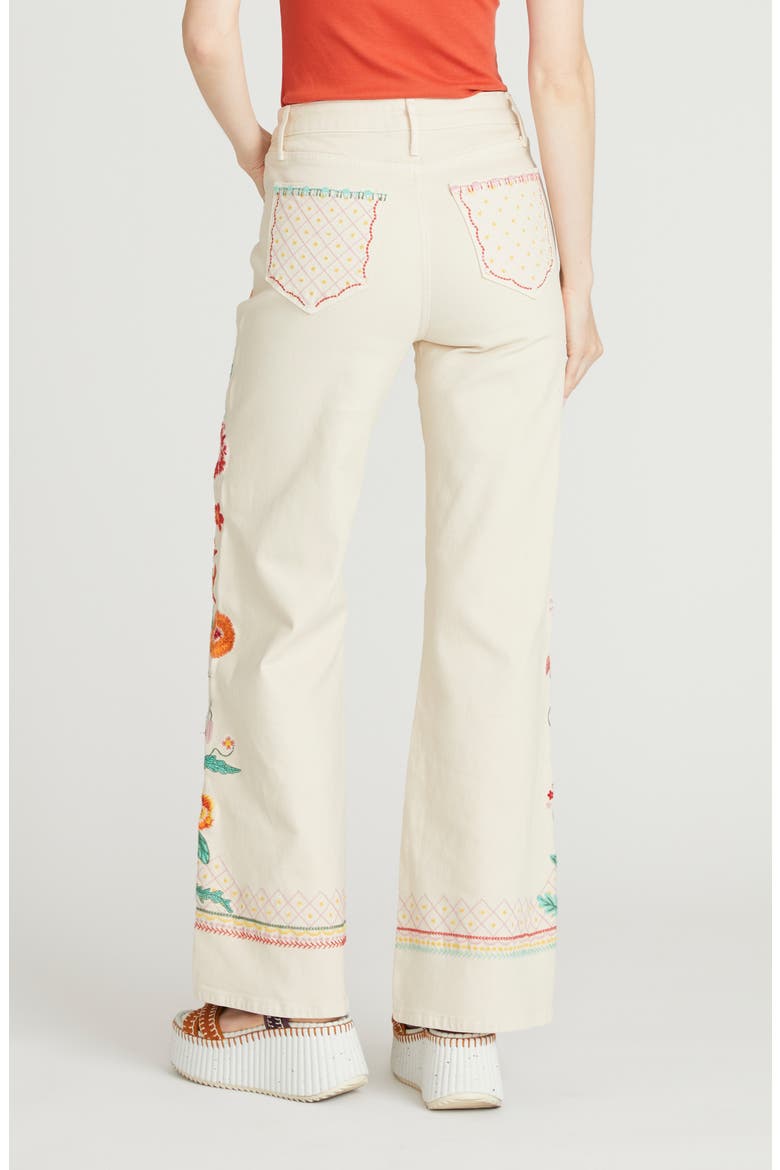 Charlee Wide Leg Jeans, Alternate, color, CREAM