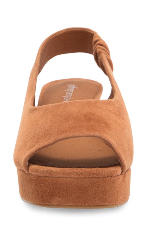 Jeffrey Campbell Extendo Slingback Platform Sandal In Tan Suede