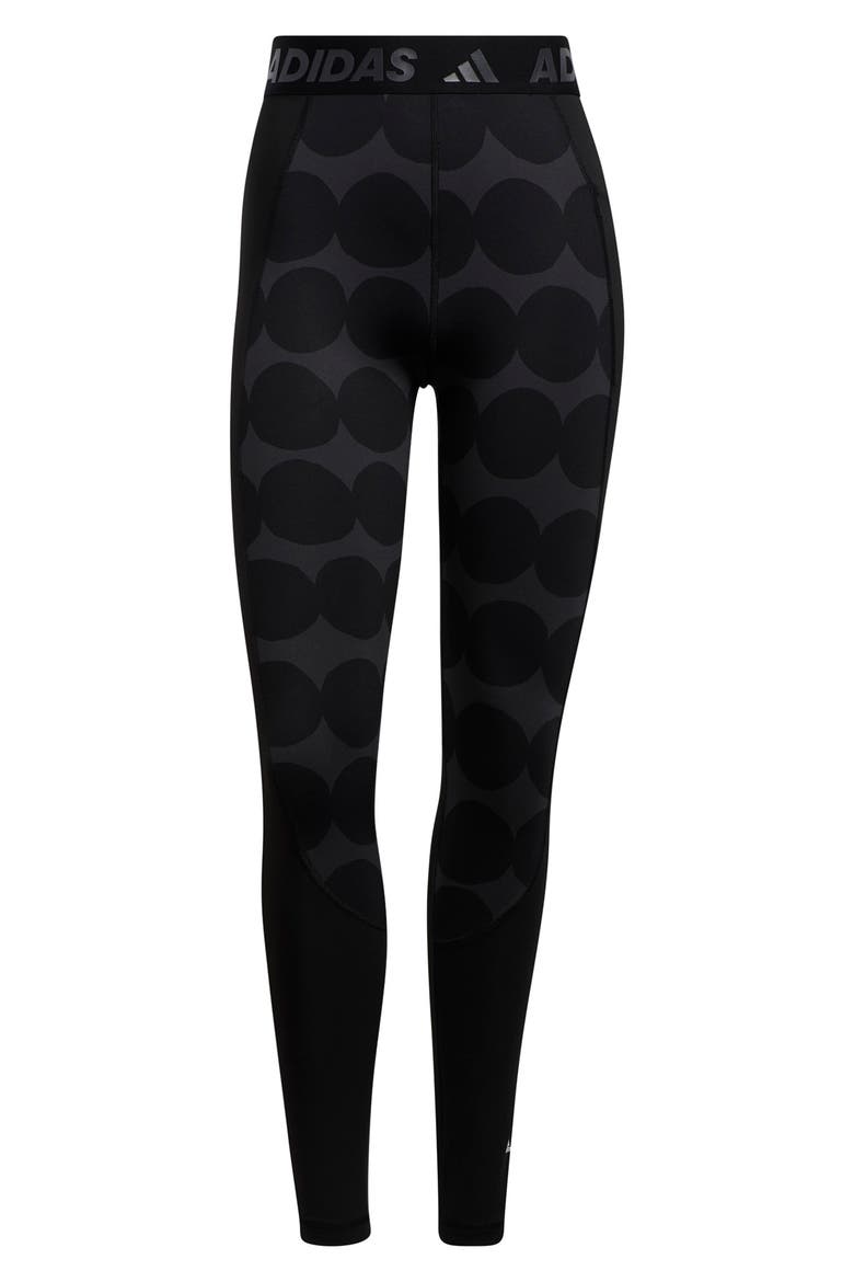 x Marimekko Techfit Compression Training Tights, Alternate, color, BLACK