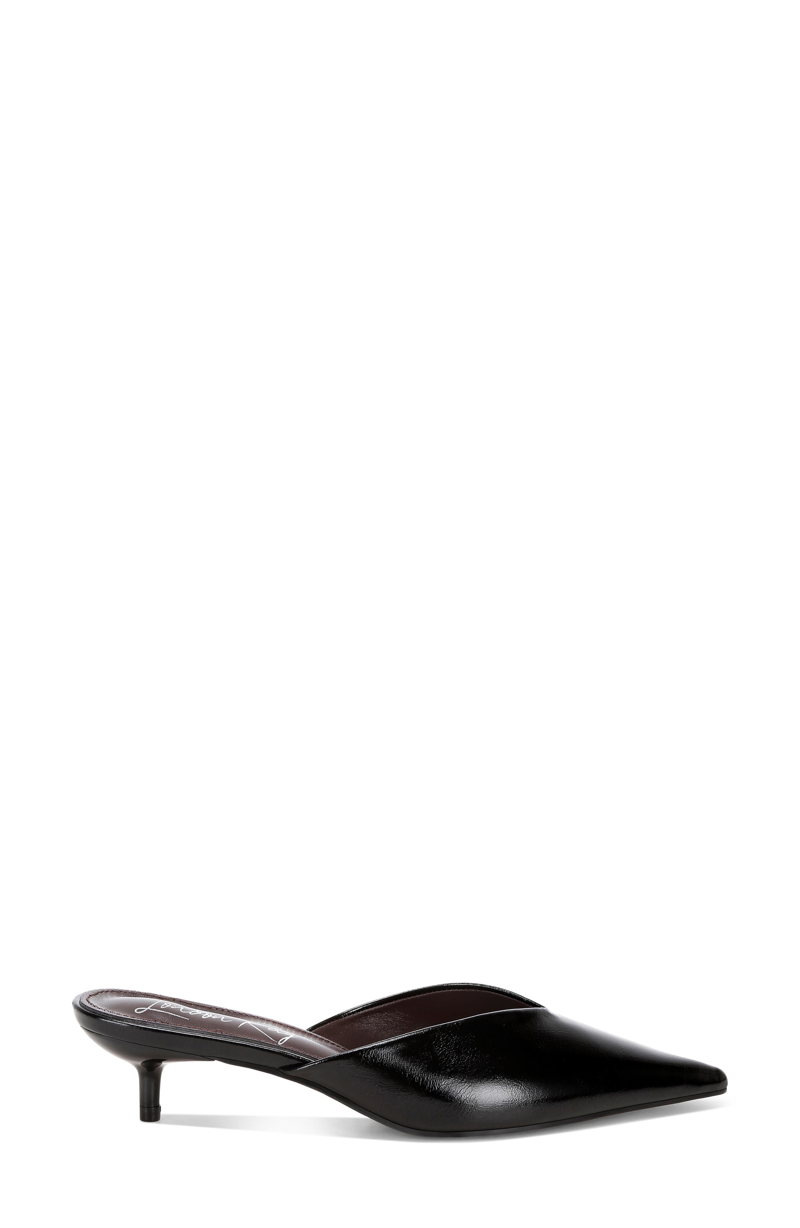 Revasta Faux Leather Pointed Toe Flat, Alternate, color, BLACK