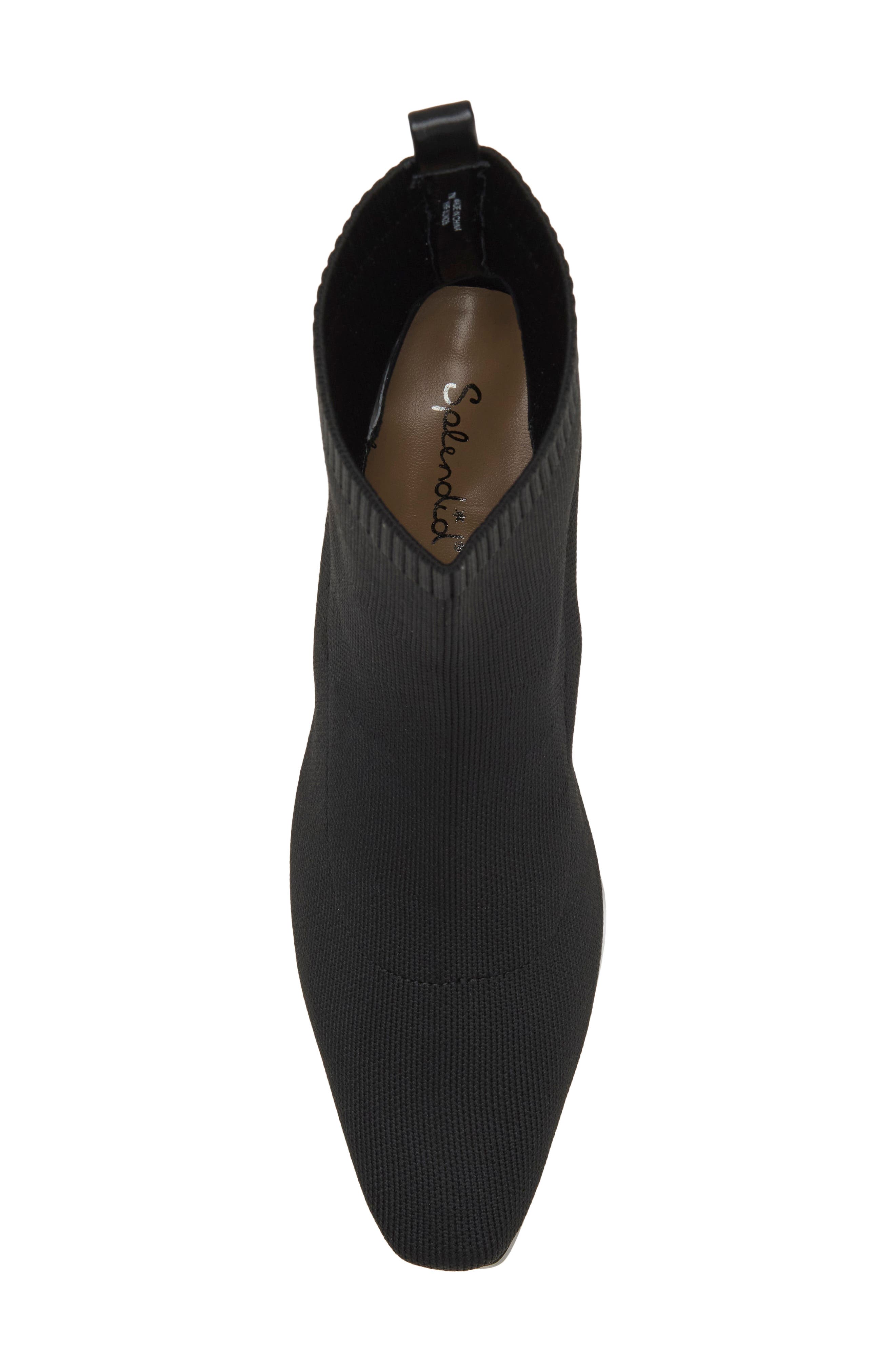 July Knit Pointed Toe Bootie, Alternate, color, BLACK