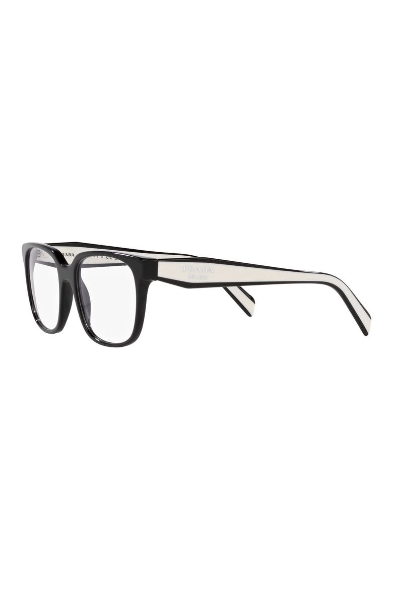 54mm Rectangular Optical Glasses, Alternate, color, BLACK