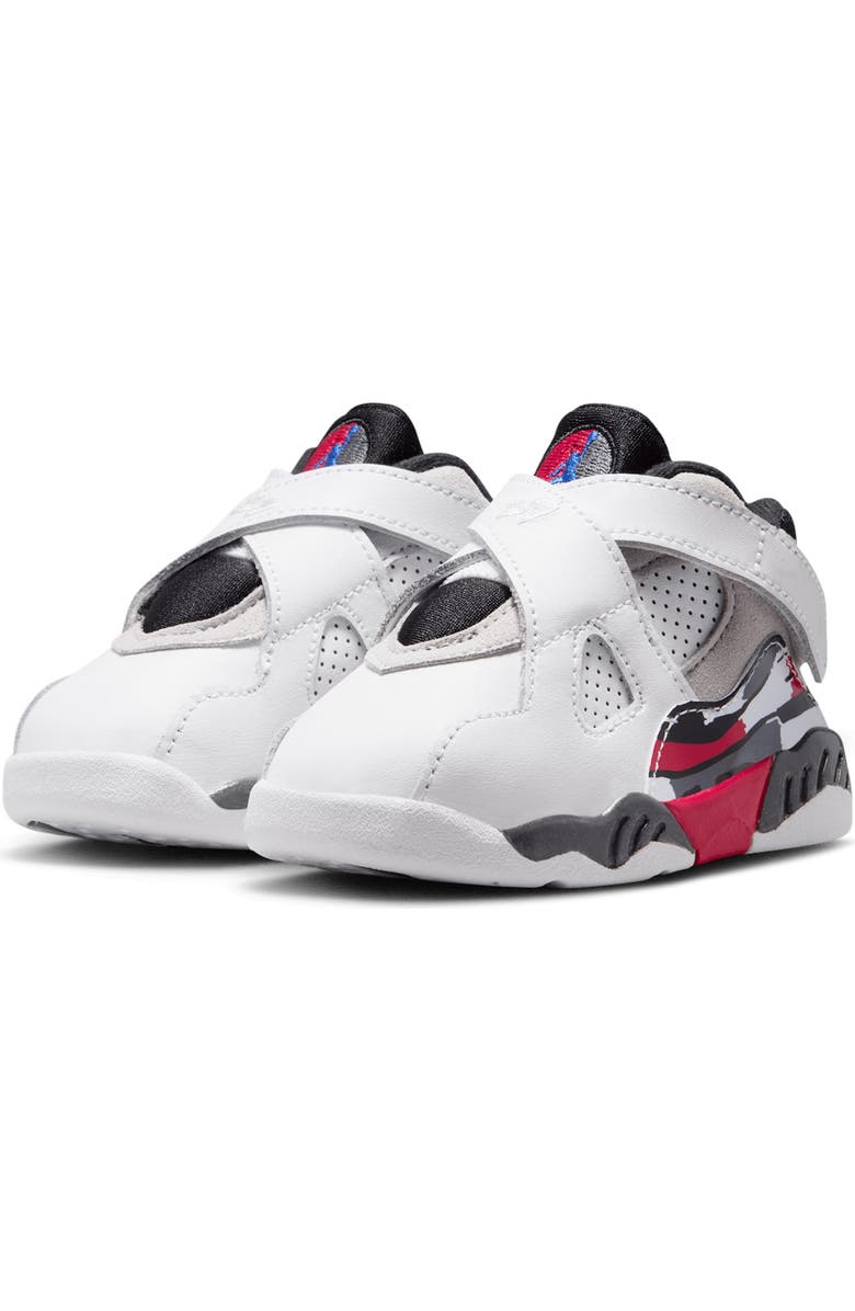 Nike Kids' Jordan 8 Retro Sneaker, Main, color, White/ Black