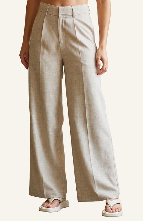 Pleated Wide Leg Pants