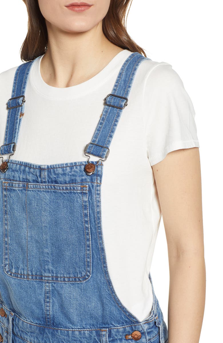 Madewell Adirondack Short Overalls, Alternate, color, 