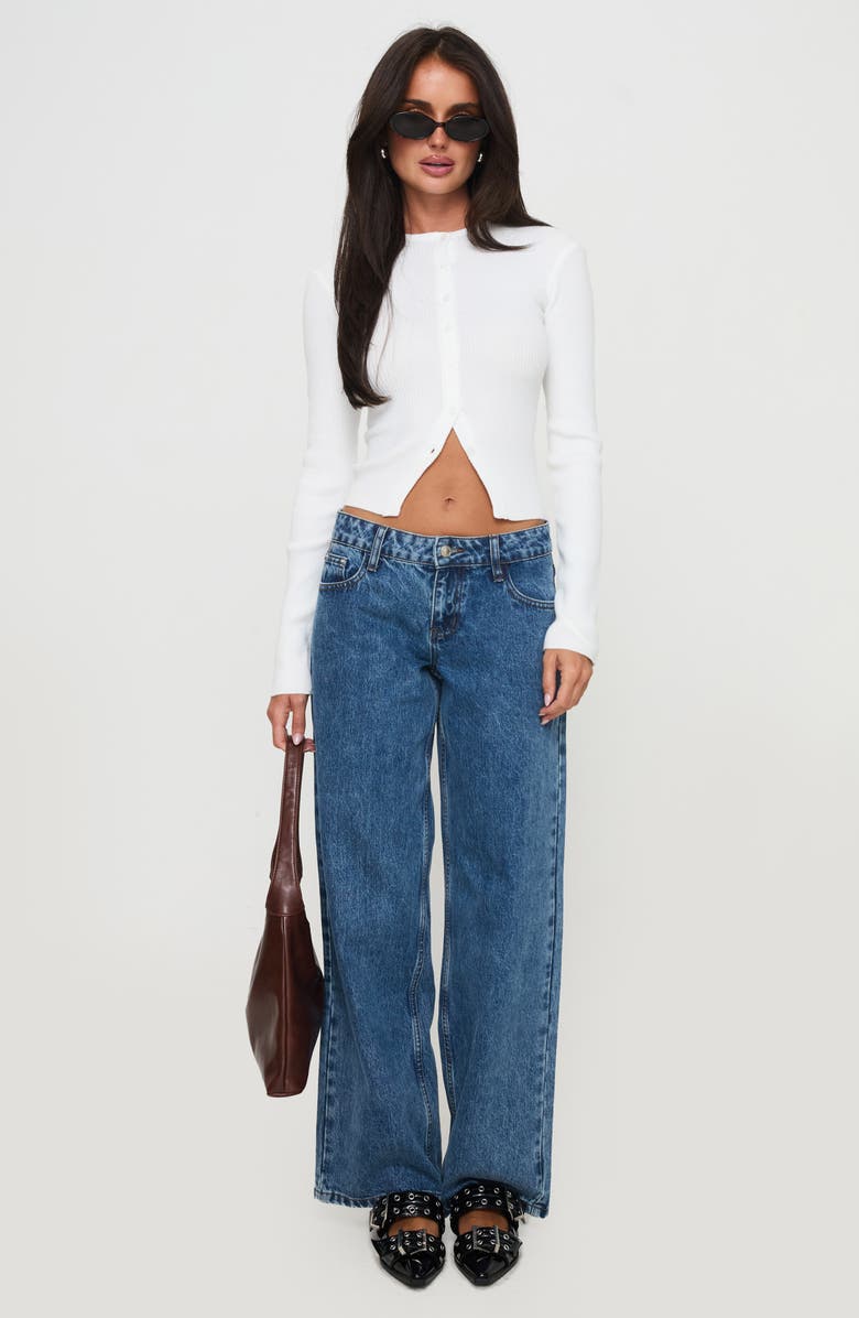 Princess Polly Suzu Rib Cardigan, Alternate, color, White