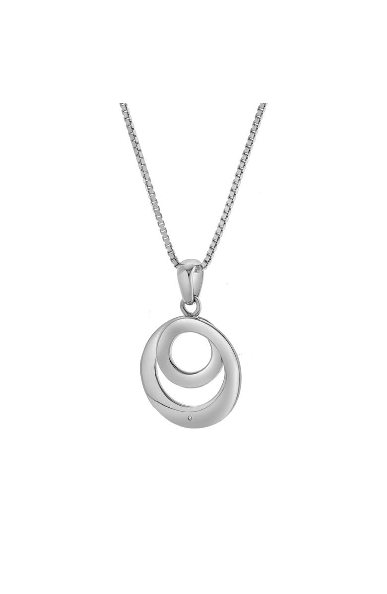 LuvMyJewelry Calira Sterling Silver 0.01 Ct Diamond Circle Pendant, Alternate, color, 925 Sterling Silver