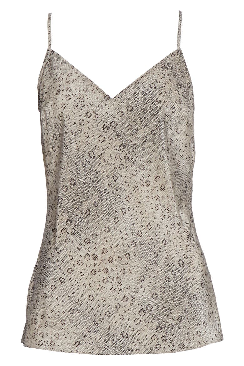 Snake Print Silk Camisole (Nordstrom Exclusive), Alternate, color, VANILLA MULTI