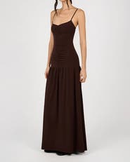 WeWoreWhat Ruched Front Scoop Maxi Dress