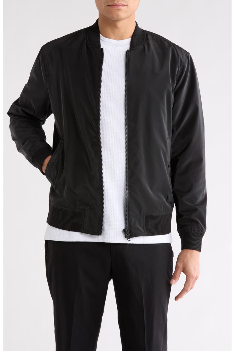 Bomber Jacket, Main, color, BLACK