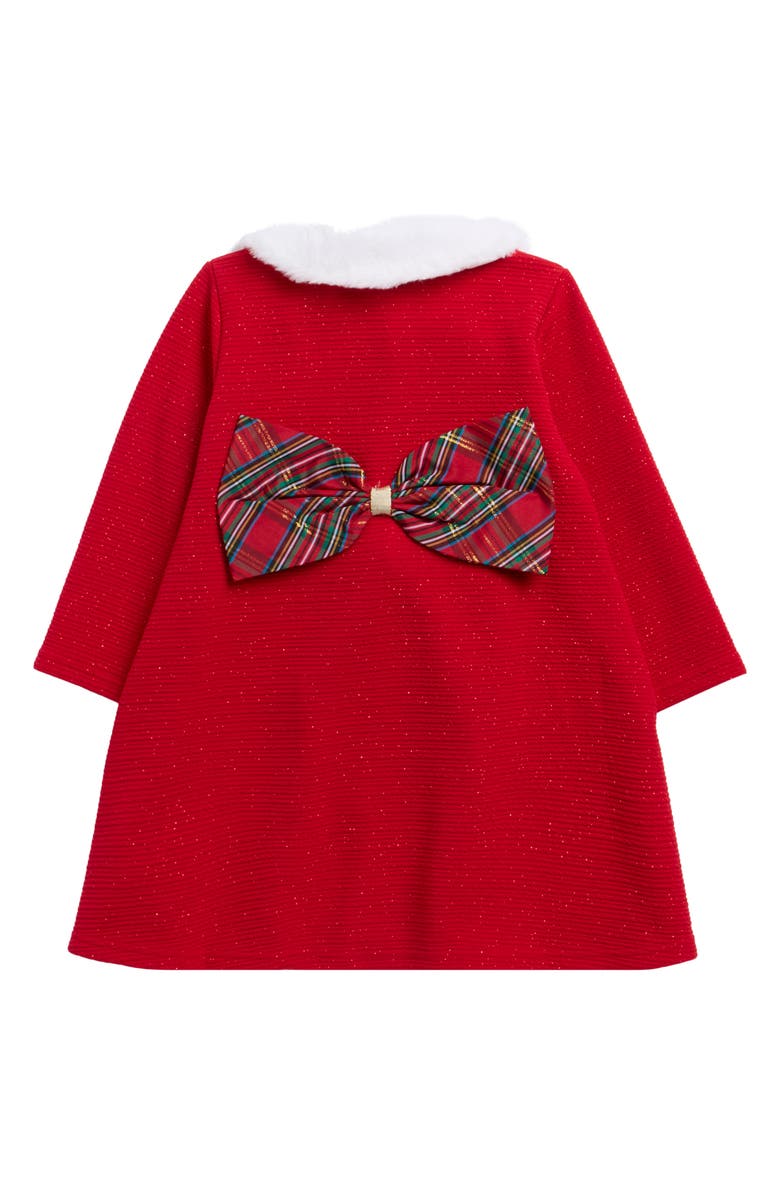 BLUEBERRY Kids' Party Dress & Faux Fur Collared Coat Set, Alternate, color, Red