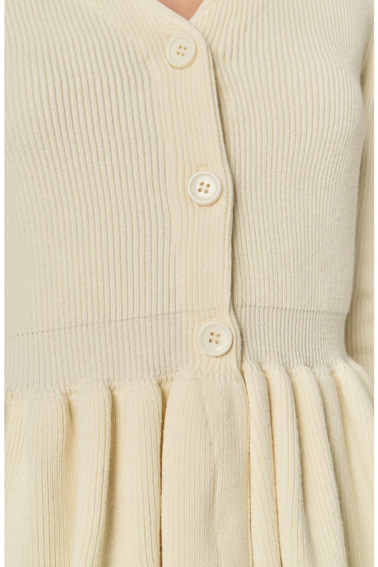 Peplum Rib Top, Alternate, color, WHITE
