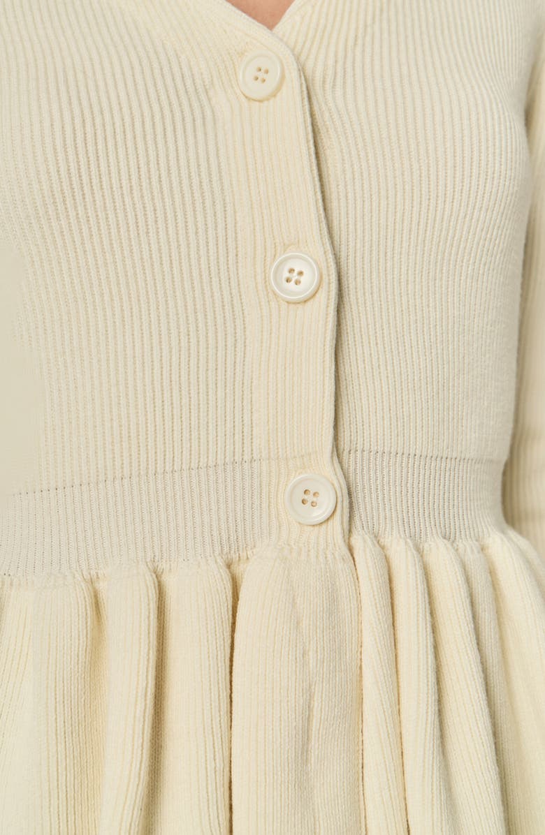 English Factory Peplum Rib Top, Alternate, color, White