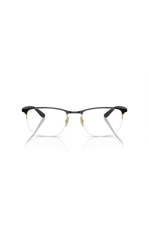 Ray Ban Ray-ban 53mm Irregular Optical Glasses In Black