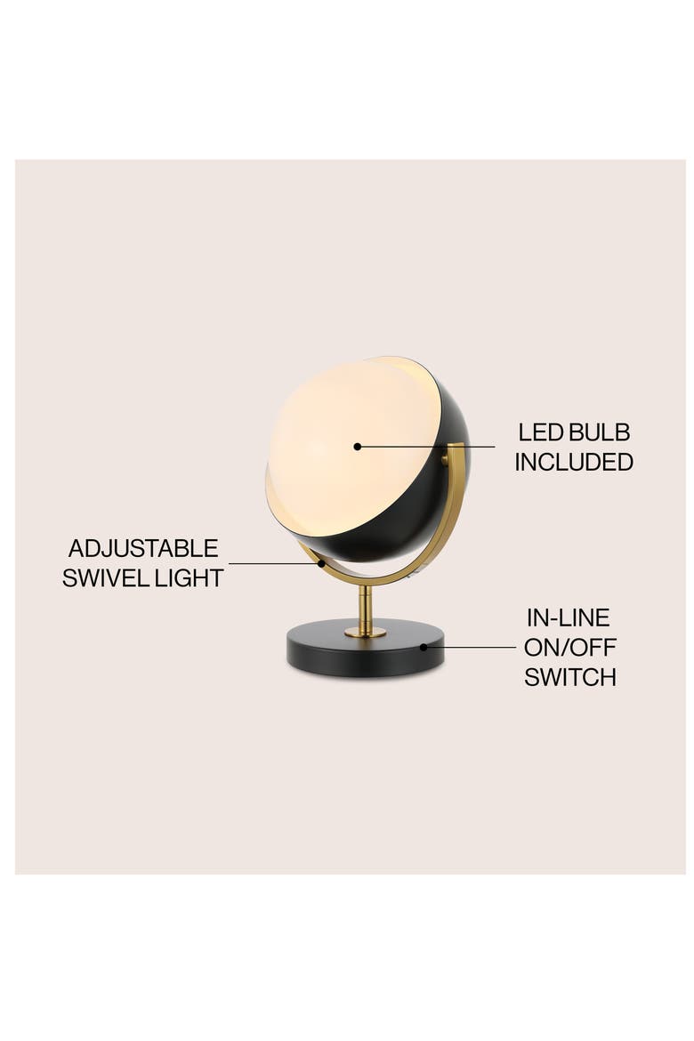 Orion Vintage Classic Metal/Acrylic Adjustable Orb LED Floor Spotlight, Alternate, color, Black/Brass Gold