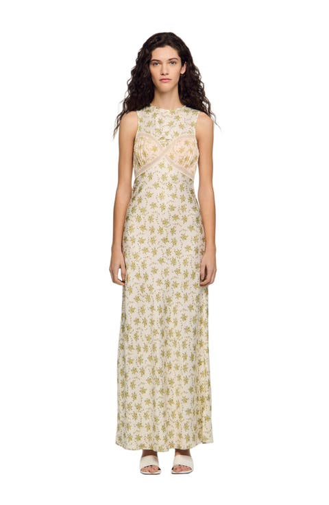 Flower print maxi dress