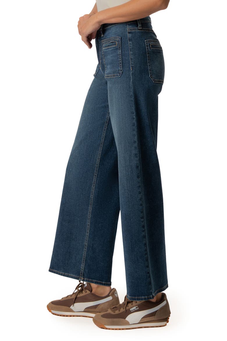 High Waist Wide Leg Ankle Jeans, Alternate, color, CHARMINGLY