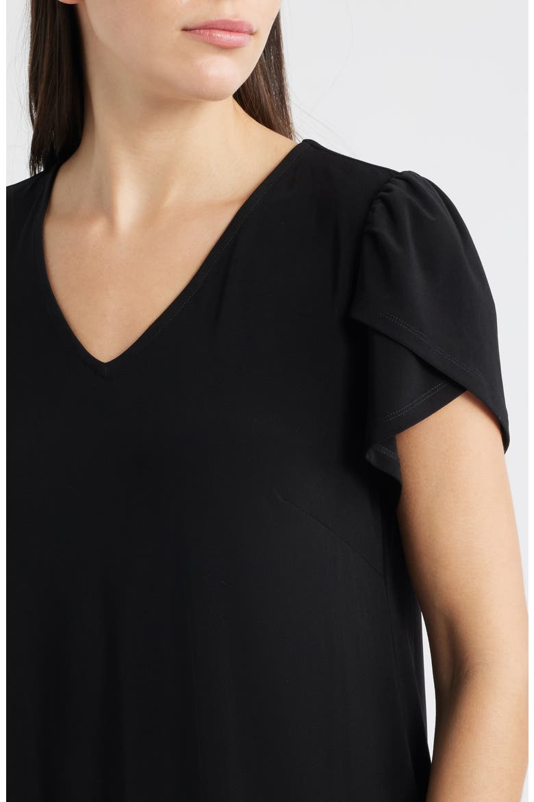 Tulip Sleeve Swing Dress, Alternate, color, ANNE BLACK