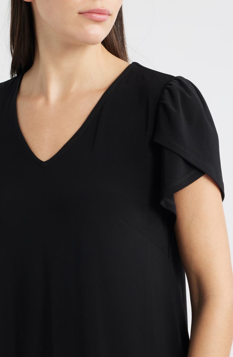 AK ANNE KLEIN Tulip Sleeve Swing Dress, Alternate, color, Anne Black