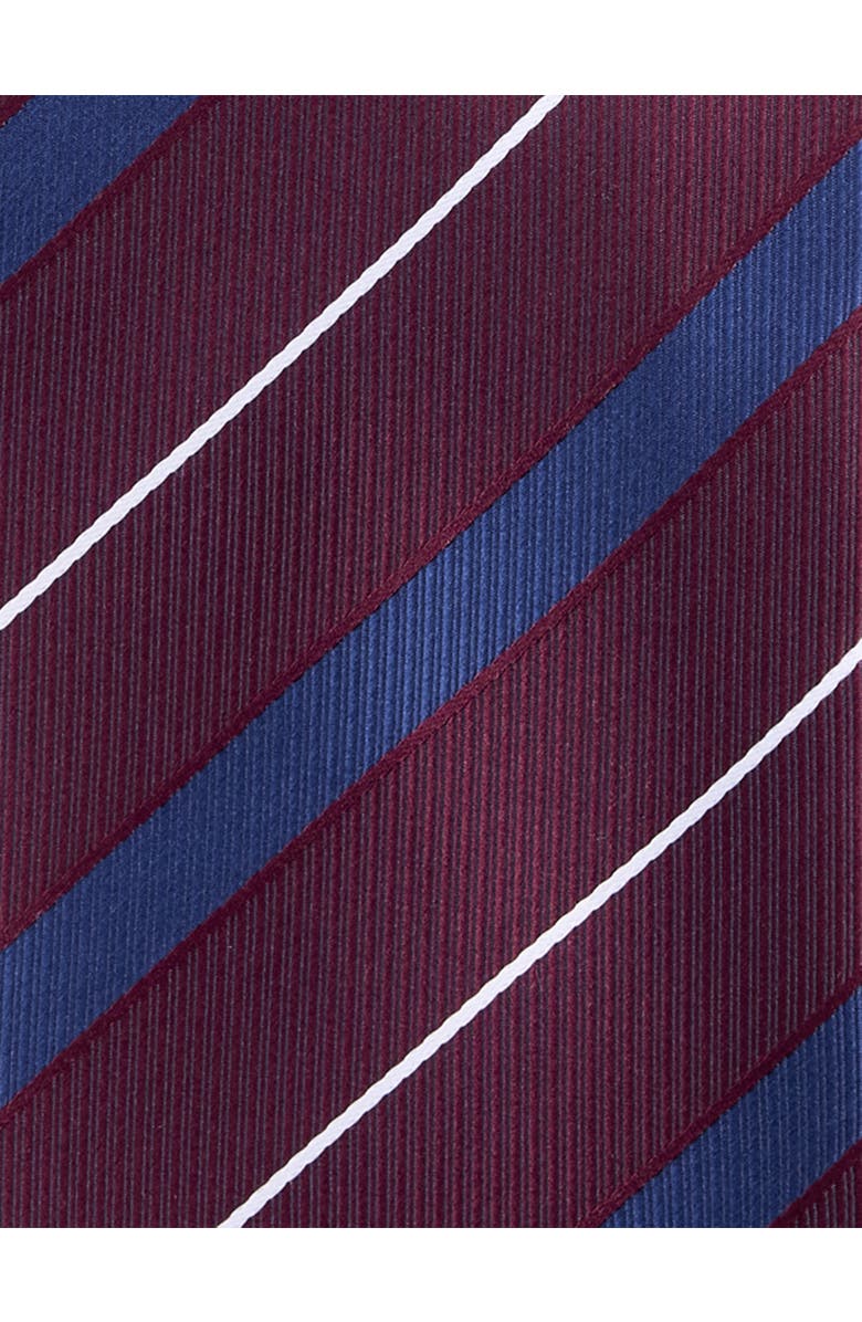 Oak Hill by DXL Textured Stripe Tie, Alternate, color, Burgundy