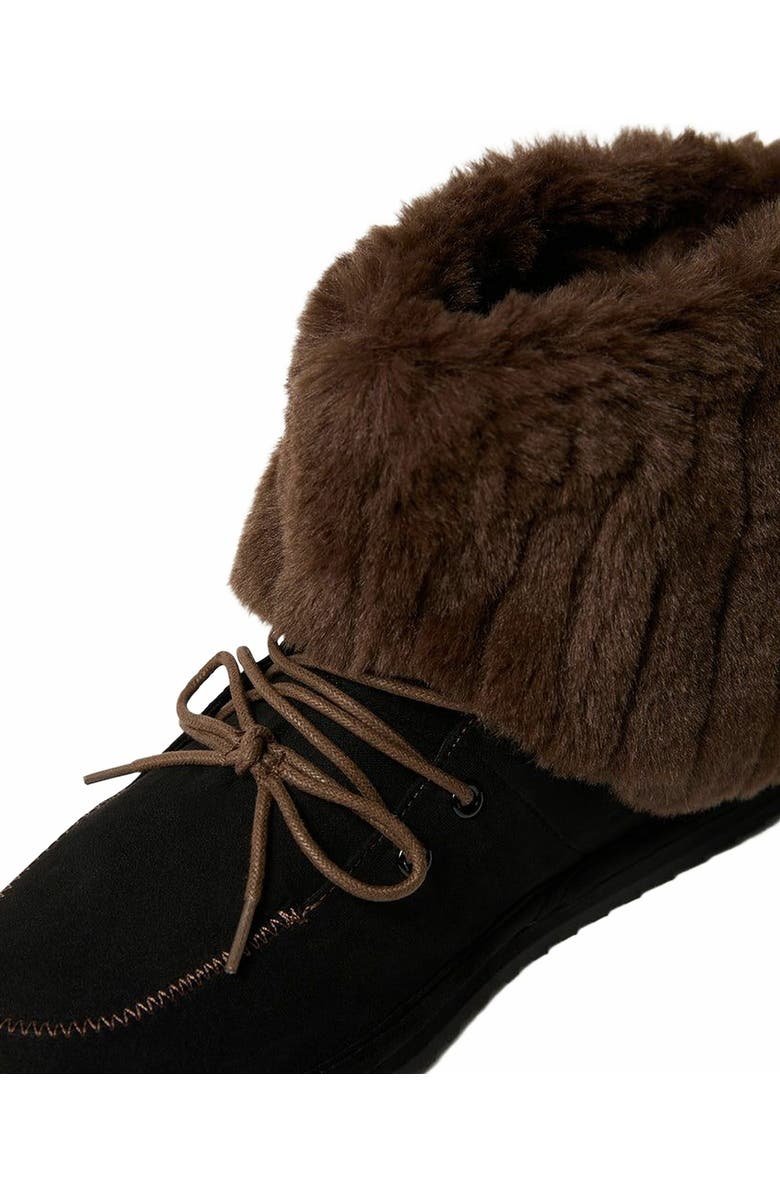 WeWoreWhat Fold Over Fur Bootie, Alternate, color,