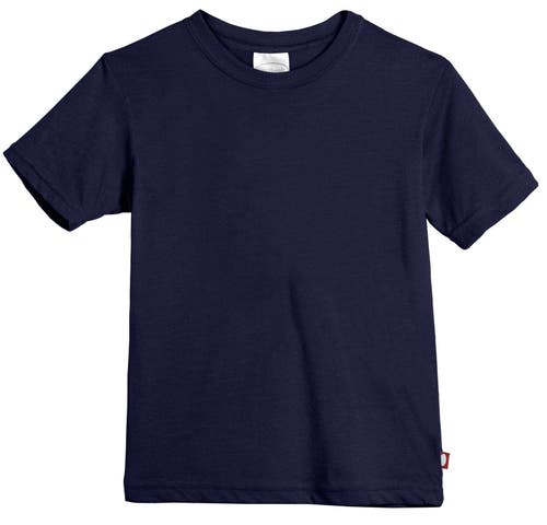 City Threads Kids' Boys Organic Cotton Soft Jersey Short Sleeve Crew Tee In Blue