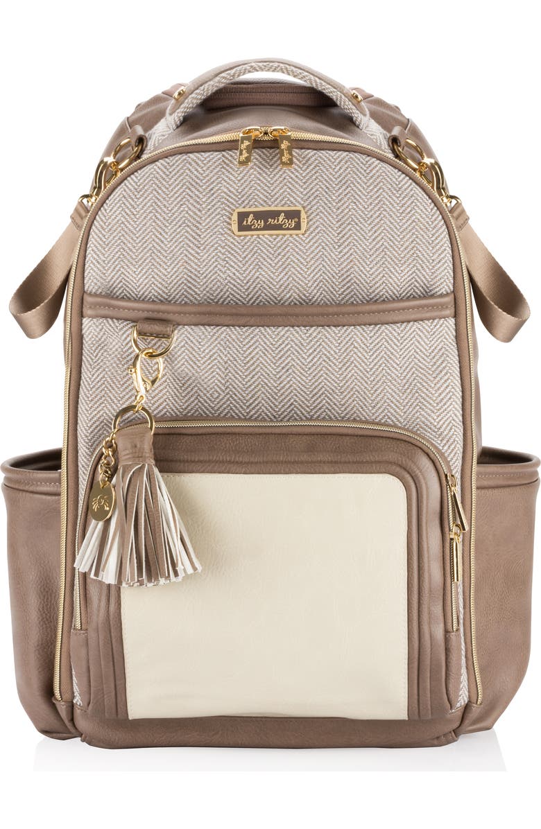 Itzy Ritzy Boss Plus Large Diaper Bag Backpack, Main, color, Vanilla Latte