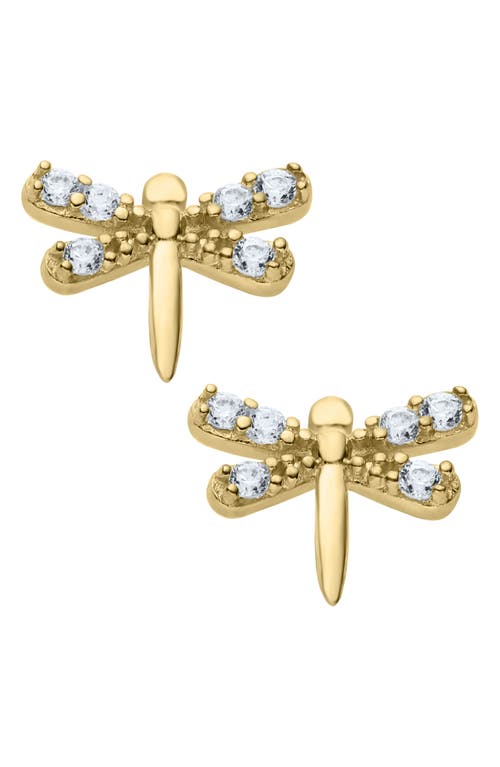 Mignonette 14K Gold & Cubic Zirconia Dragonfly Stud Earrings  product