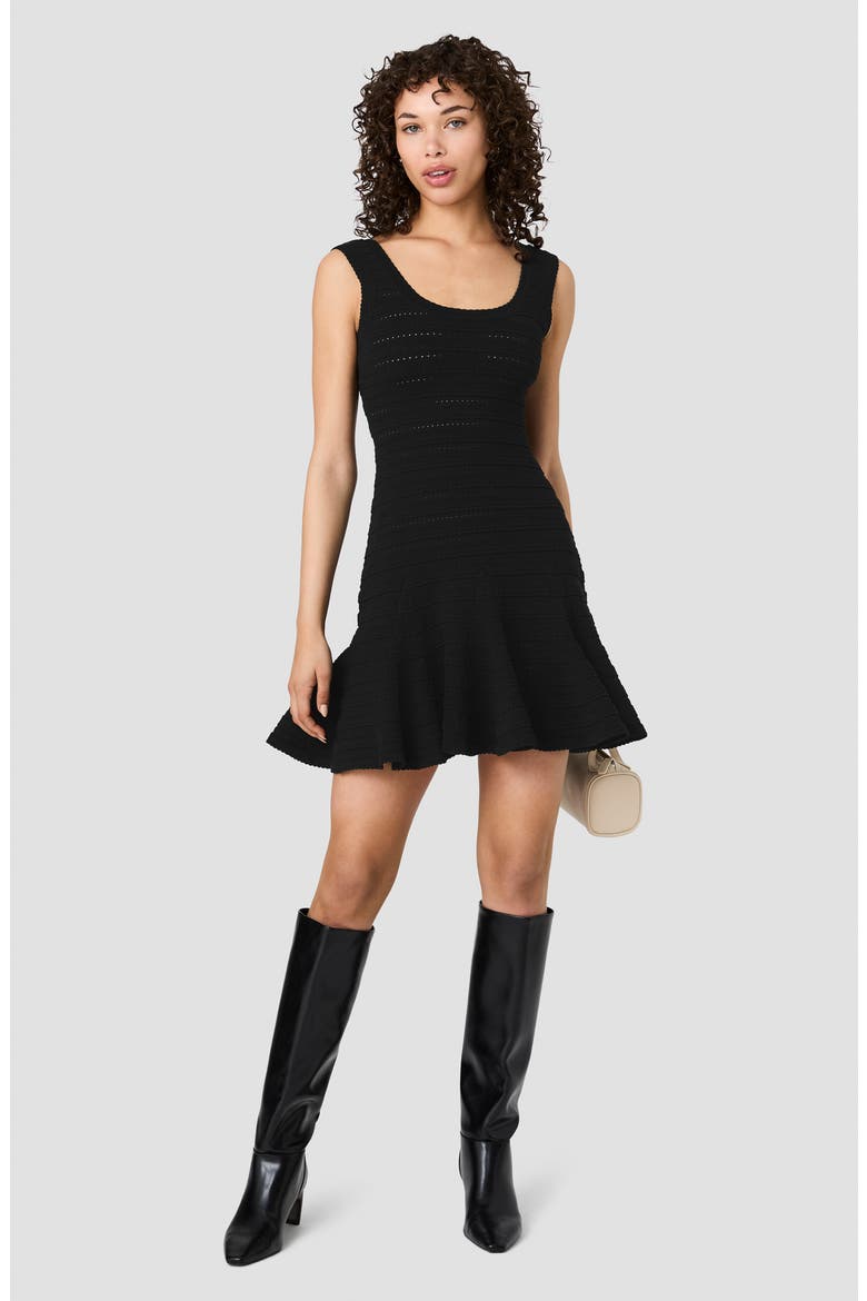 Cecilia Sleeveless Knit Minidress, Alternate, color, BLACK