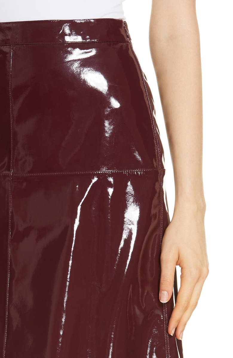 Lewit Patent Leather Midi Skirt, Alternate, color, 