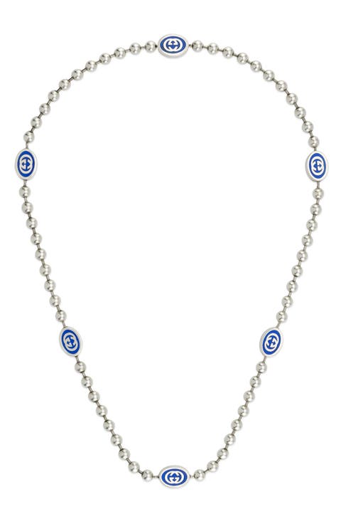 Interlocking-G Station Boule Necklace