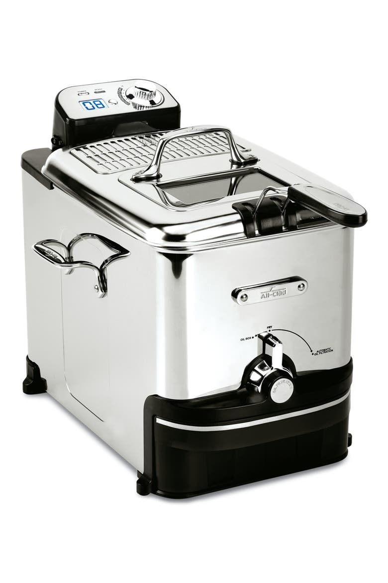 EZ Clean Pro 3.5-Liter Deep Fryer, Main, color, SILVER