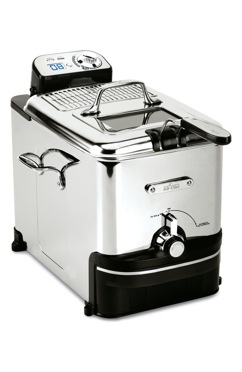 All-Clad EZ Clean Pro 3.5-Liter Deep Fryer, Main, color, Silver