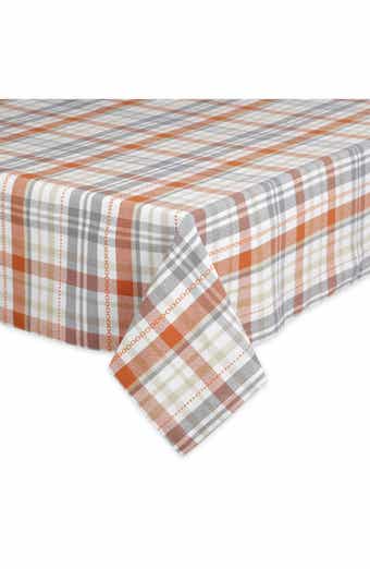 Autumn Afternoon Plaid Cotton Tablecloth