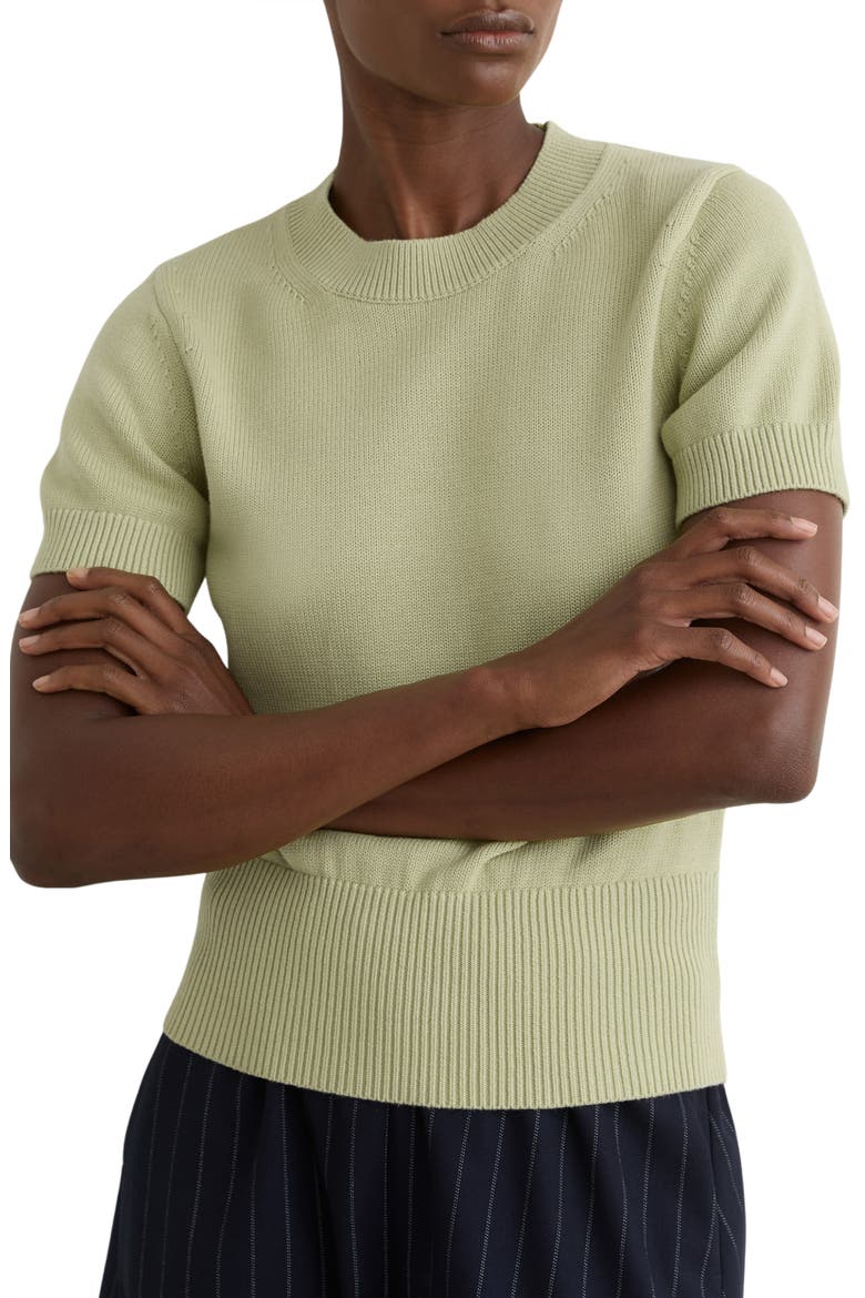 Anita Cotton & Wool Sweater, Alternate, color, SAGE GREEN