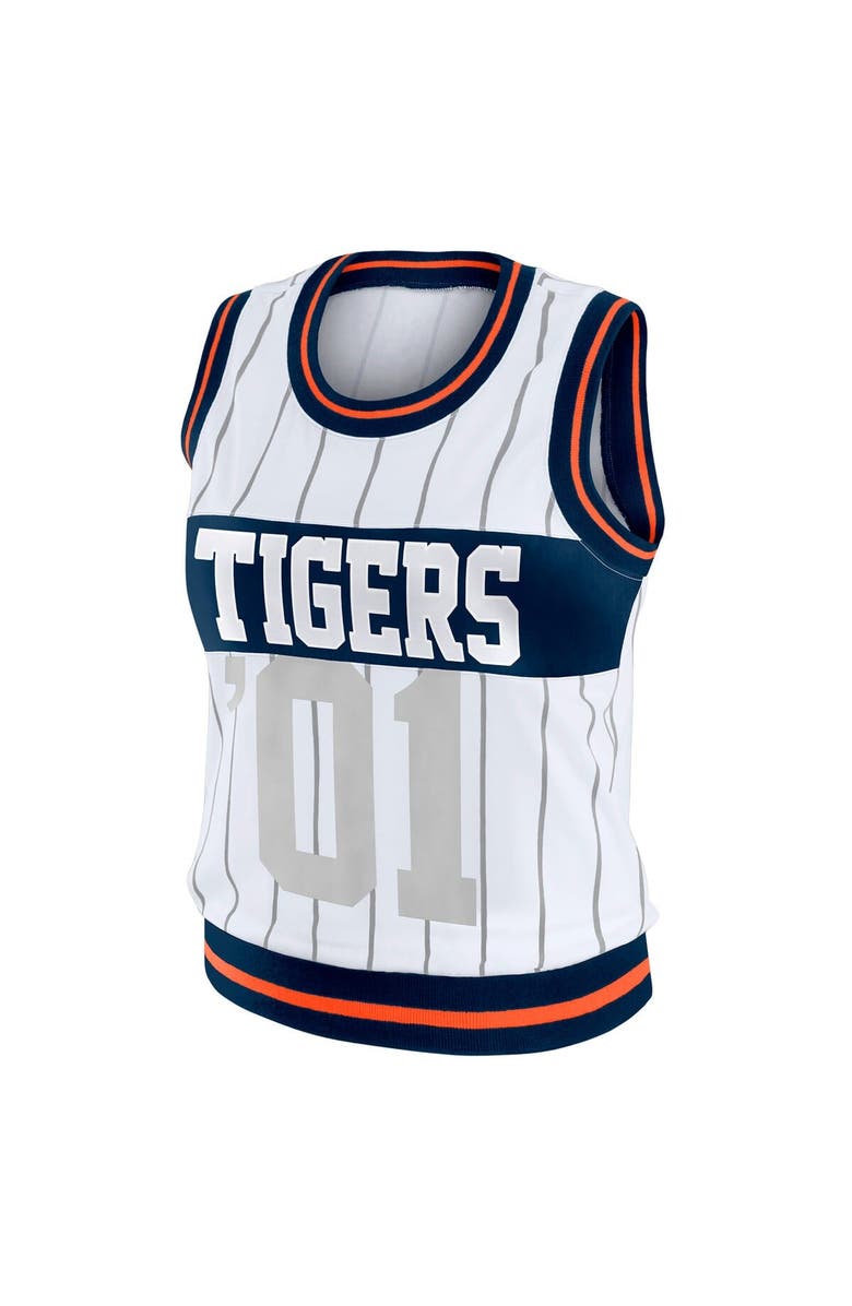 WEAR by Erin Andrews Women's WEAR by Erin Andrews White Detroit Tigers Sporty Tank Top, Alternate, color,