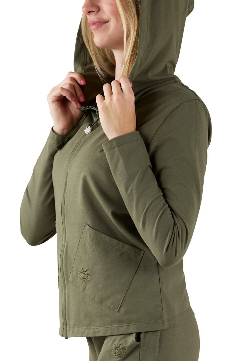 Everyday Hooded Jacket, Alternate, color, Deep Olive