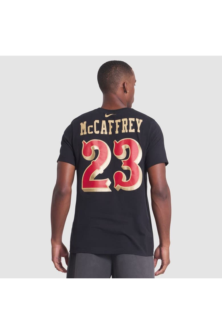 Men's Nike Christian McCaffrey Black San Francisco 49ers 2025 Rivalries Collection Player Name & Number T-Shirt, Alternate, color, Black