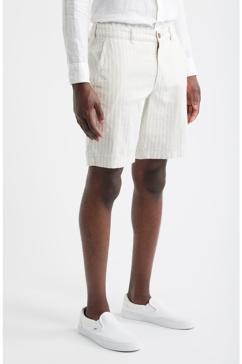 Stripe Cotton Blend Chino Shorts, Alternate, color, SPRAY