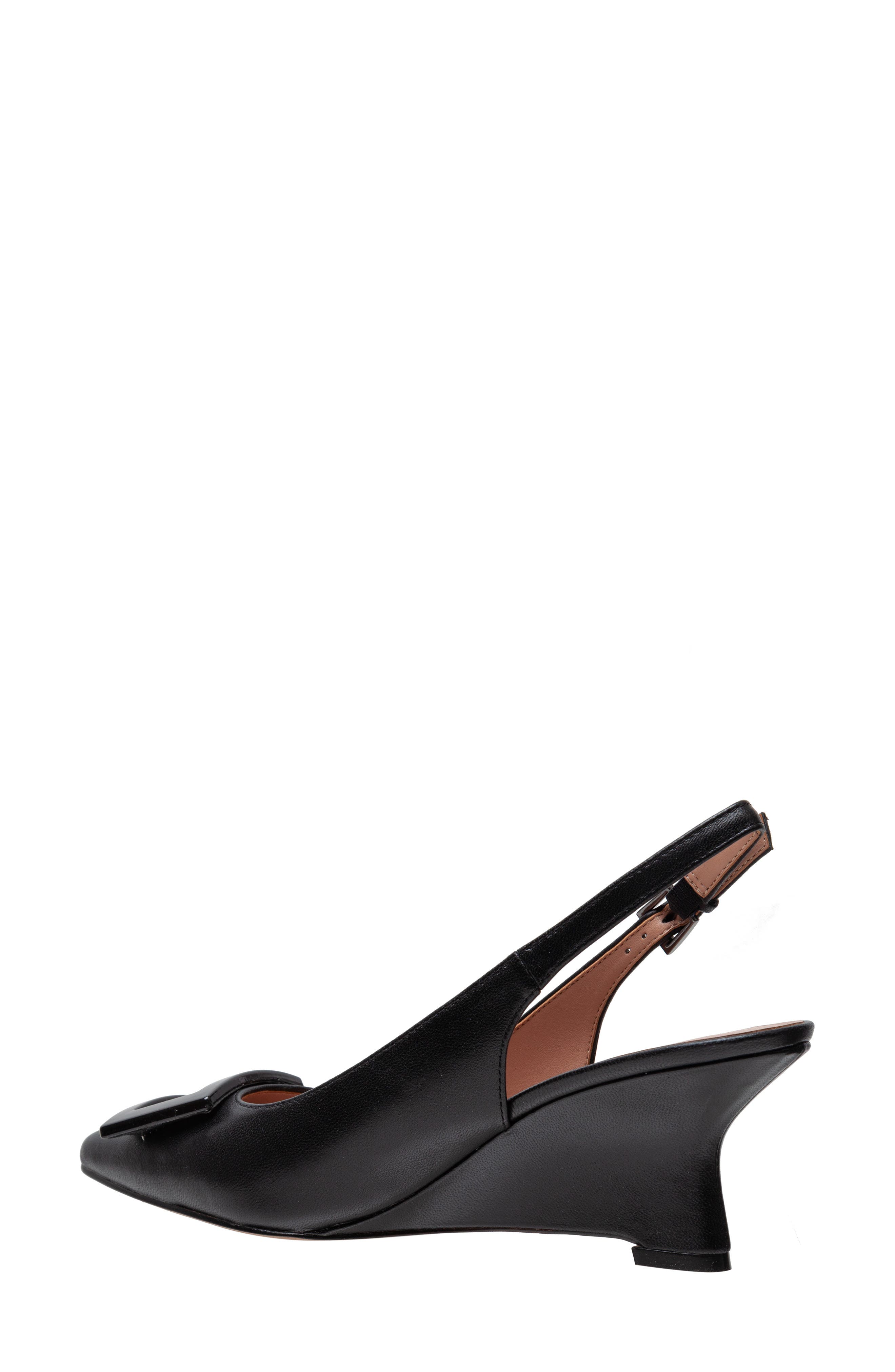 Linea Paolo Vista Slingback Pointed Toe Wedge Pump, Alternate, color, 