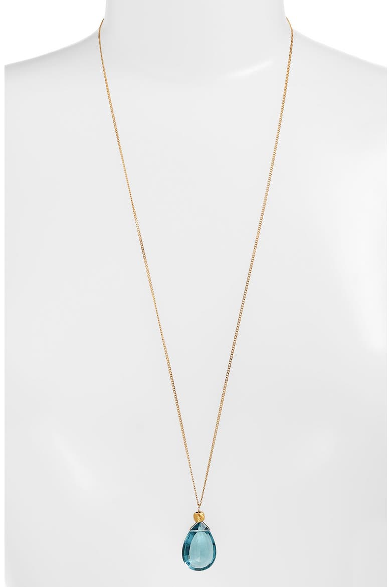 Pendant Necklace (Nordstrom Exclusive), Alternate, color, BLUE/ GOLD