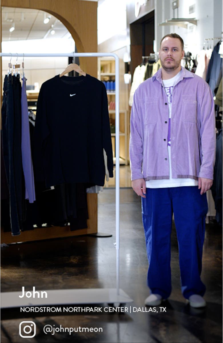 Sportswear Essential Oversize Long Sleeve Cotton T-Shirt, sales video thumbnail