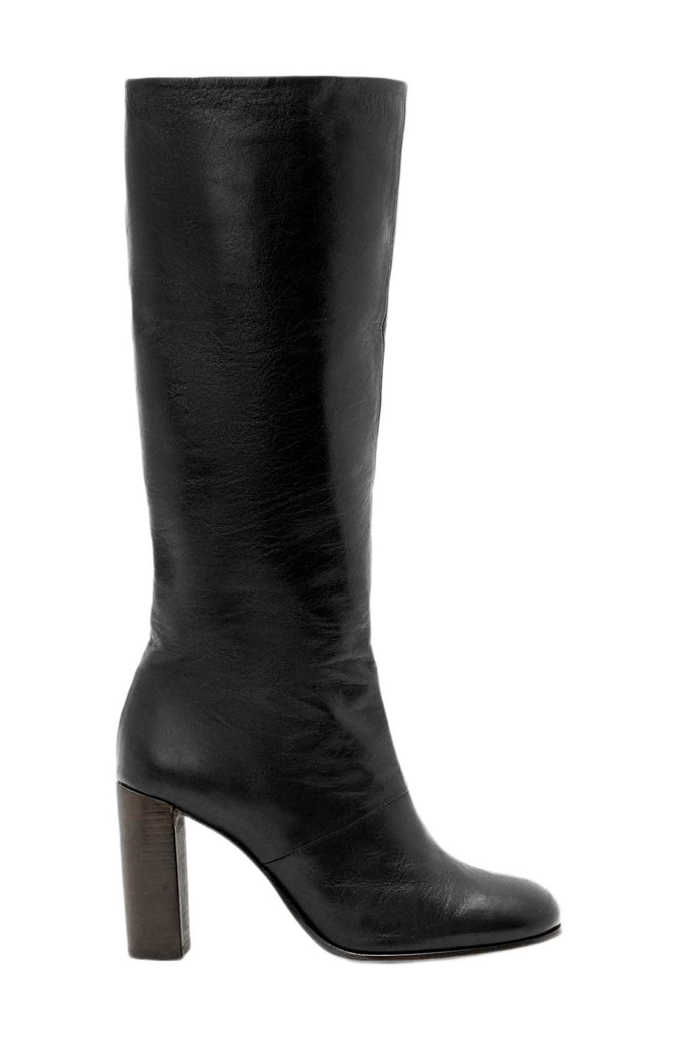 Marisa Leather Knee High Boot, Alternate, color, BLACK