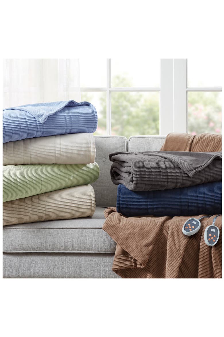 Electric Micro Fleece Heated Blanket, Alternate, color, IVORY
