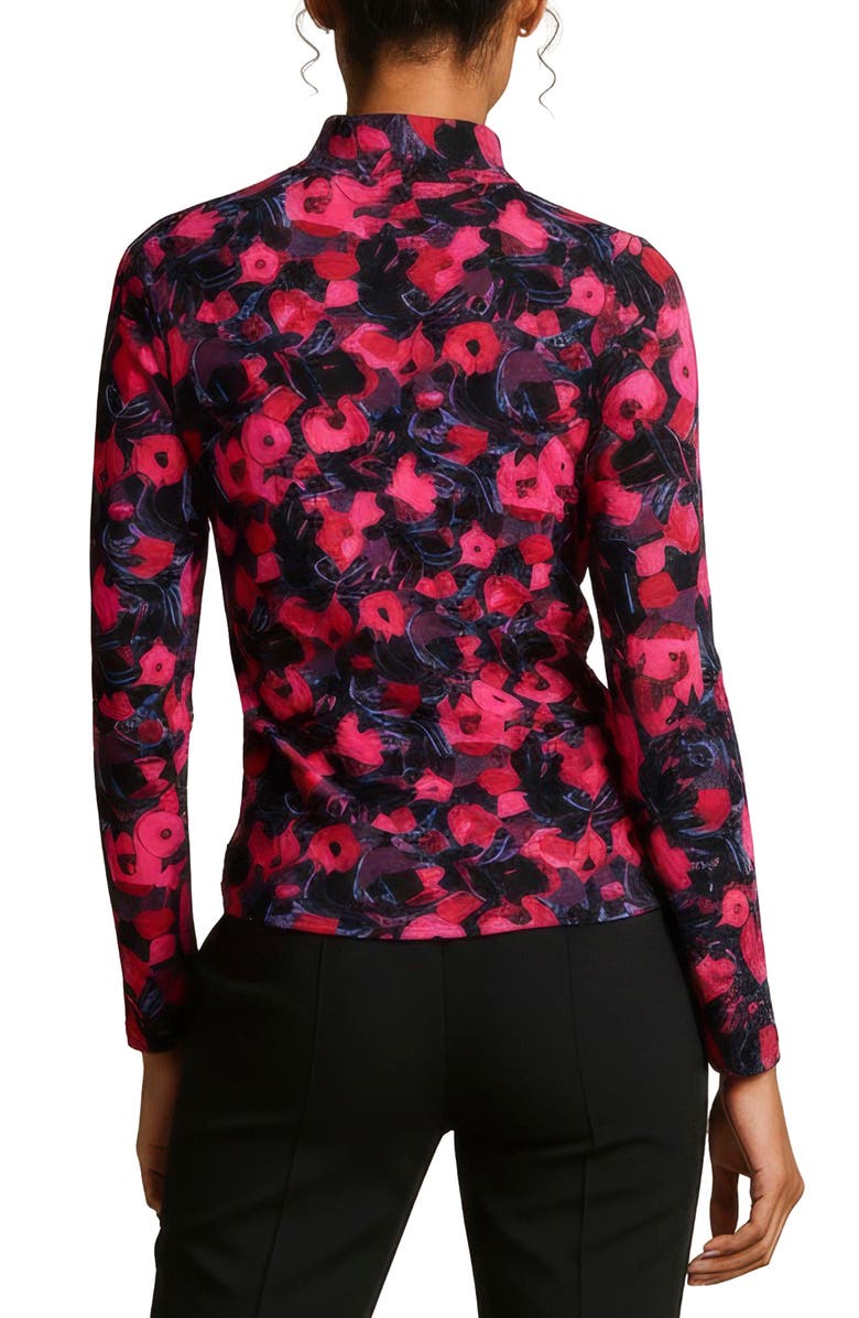 AREA STARS Lee Mock Neck Jersey Top, Alternate, color, Rose Print