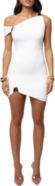 JLUXLABEL Nightscape One-Shoulder Body-Con Minidress