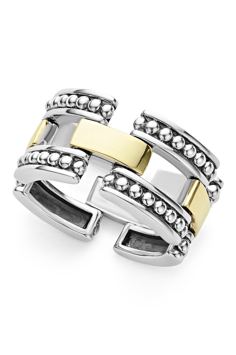 High Bar Link Band Ring, Alternate, color, TWO-TONE